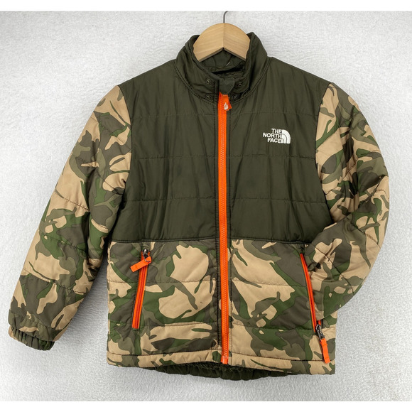 THE NORTH FACE Jacket Youth S 7 8 Boys Reversible Mt Chimbo Full Zip Green - Picture 1 of 16
